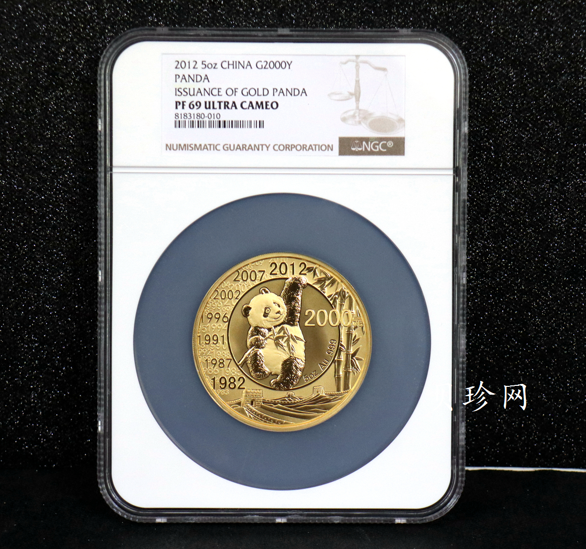 【120201】2012年熊猫发行30周年5盎司精制金币