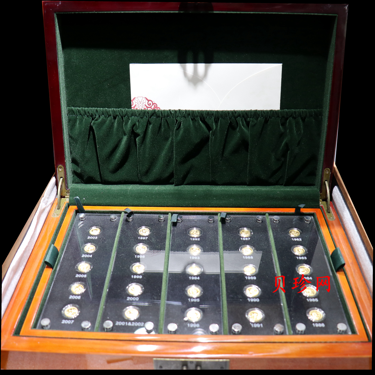 【079050】2007年中国熊猫金币发行25周年1/25盎司精制金币25枚一套