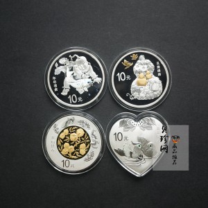 【169060】2016年吉祥文化30克精制银币4枚一套