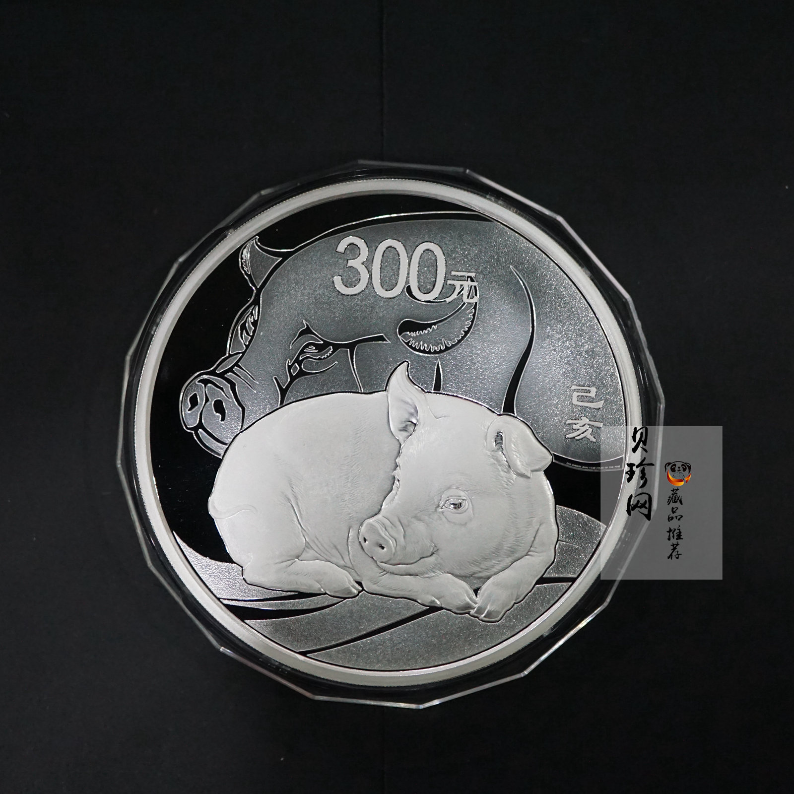 【190015】2019中国己亥（猪）年金银纪念币1公斤圆形银币
