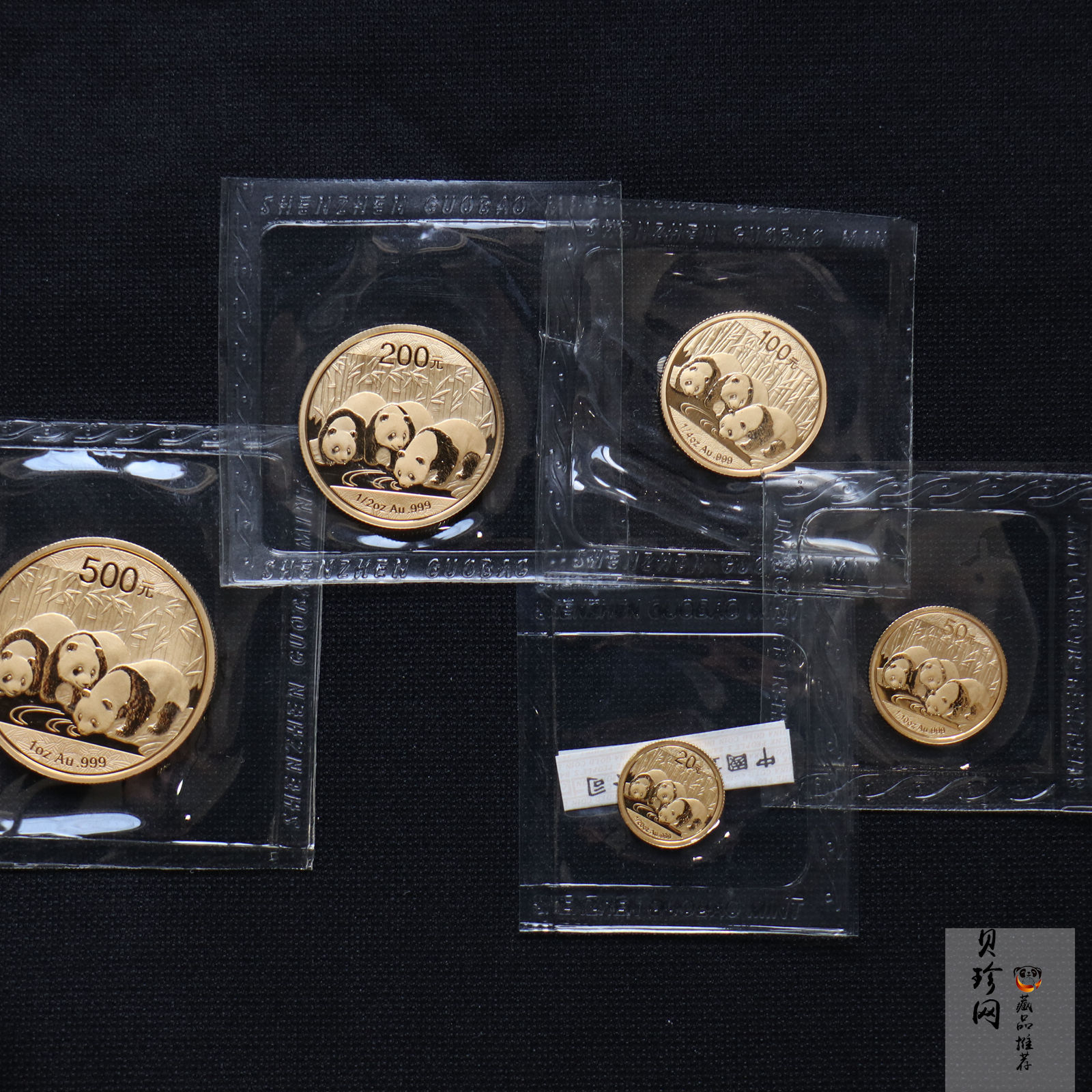 【139050】2013年熊猫普制金币5枚一套 