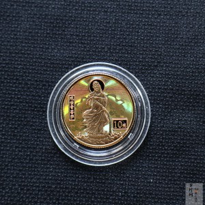 【000501】2000年观音幻彩纪念金币1/10盎司幻彩精制金币