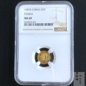 【870105】1987年熊猫1/20盎司普制金币
