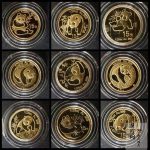 中国熊猫金市発行 銀貨25枚セット