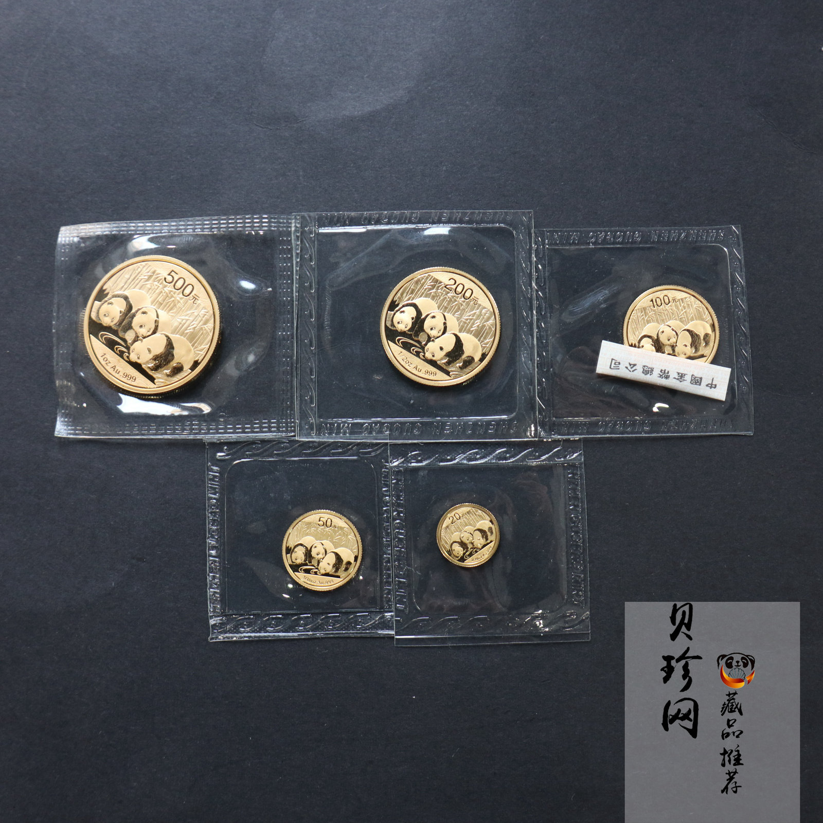 【139050】2013年熊猫普制金币5枚一套 