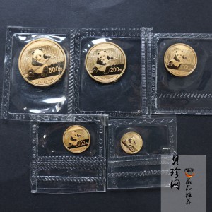 【149050】2014年熊猫普制金币5枚一套