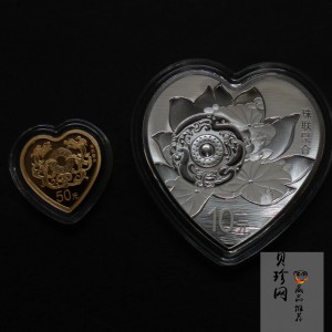 【199390】2019年吉祥文化珠联璧合金银币