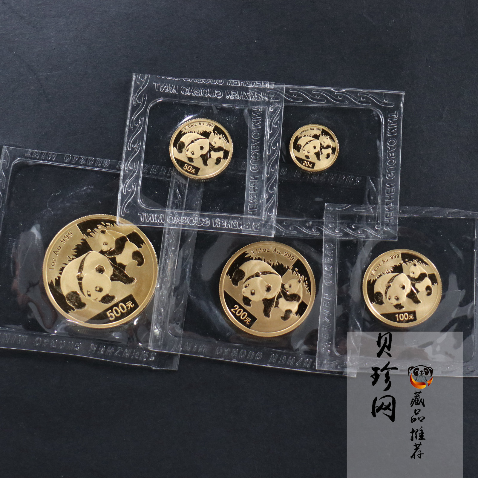 【089050】2008年熊猫普制金币5枚一套