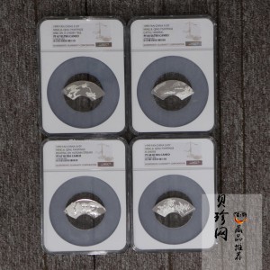 【999651】1999年明清扇画纪念精制银币四枚一套