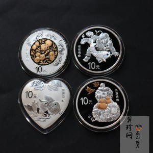 【169060】2016年吉祥文化30克精制银币4枚一套