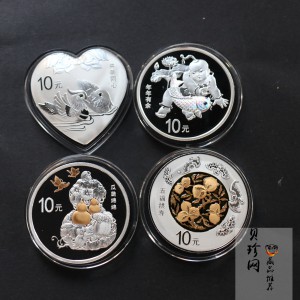 【169060】2016年吉祥文化30克精制银币4枚一套