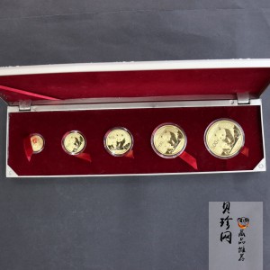【129050】2012年熊猫普制金币5枚一套