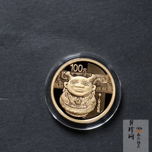 【141002】2014年中国青铜器第（3）组-商·人面龙纹盉1/4盎司精制金币