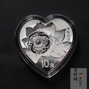 【190405】2019吉祥文化金银纪念币30克心形银币