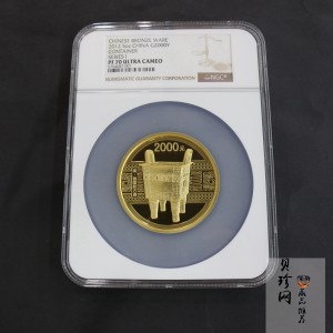 【120601】2012年青铜器第（1）组-商·兽面纹方鼎5盎司精制金币