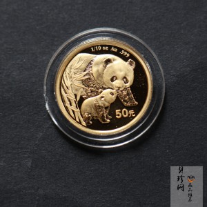 【040104】2004版熊猫金纪念币-母子熊猫1/10盎司普制金币