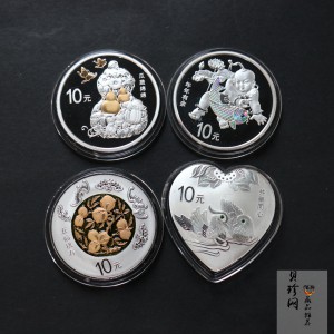 【169060】2016年吉祥文化30克精制银币4枚一套