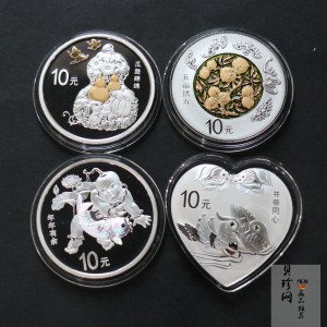 【169060】2016年吉祥文化30克精制银币4枚一套