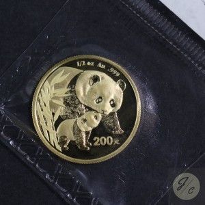 【040102】2004版熊猫金纪念币-母子熊猫1/2盎司普制金币