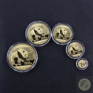 【169170】2016年熊猫普制金币5枚一套