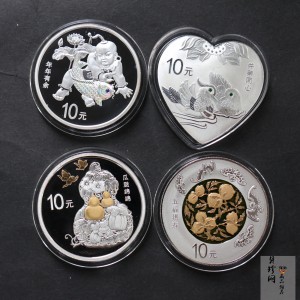【169060】2016年吉祥文化30克精制银币4枚一套