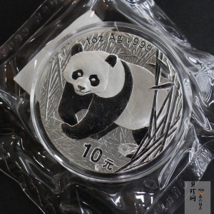 【020108】2002年熊猫1盎司普制银币