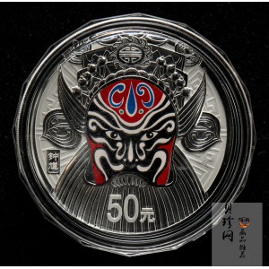 【120503】2012年中国京剧脸谱第（3）组-钟馗5盎司精制彩银币