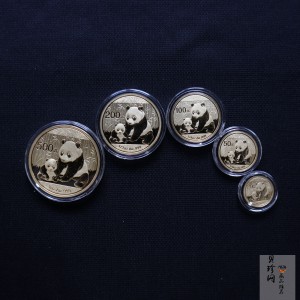 【129050】2012年熊猫普制金币5枚一套