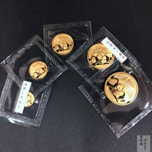 【139050】2013年熊猫普制金币5枚一套 