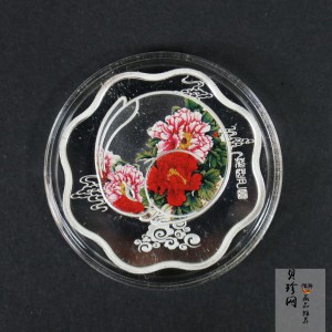 【019160】2001年中秋系列之“花好月圆”1盎银章+中秋钞册装