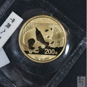 【160104】2016年熊猫15克普制金币