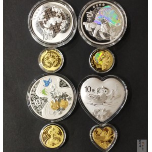 【179210】2017年吉祥文化纪念金银币8枚一套