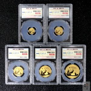 【159060】2015年熊猫普制金币5枚一套