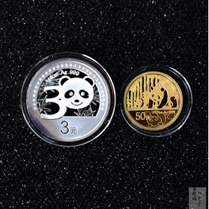 【129480】2012年中国熊猫金币发行三十周年纪念金银币两枚一套