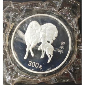 【030207】2003中国癸未（羊）年银纪念币-母子羊1公斤精制银币