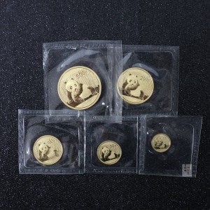 【159060】2015年熊猫普制金币5枚一套