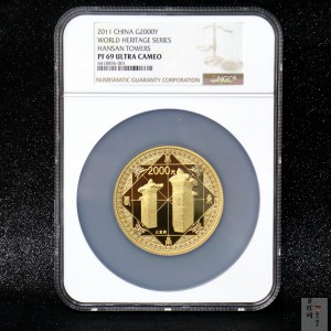 【110902】2011年世界遗产-登封“天地之中”历史建筑群5盎司精制金币