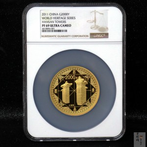 【110902】2011年世界遗产-登封“天地之中”历史建筑群5盎司精制金币