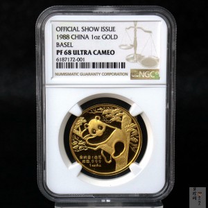 【889200】1988年中瑞友好大熊猫1盎司金章