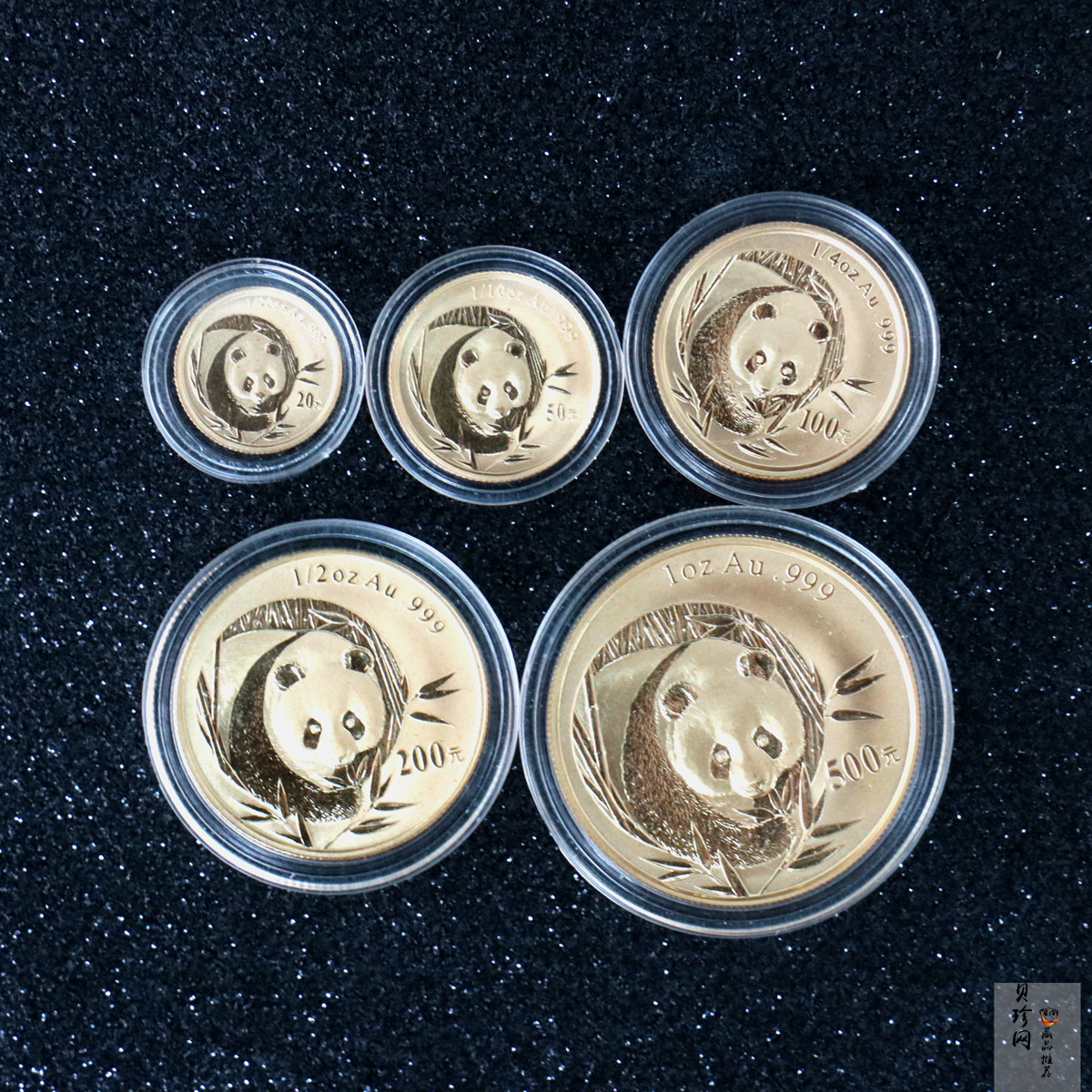 【039250】2003年熊猫普制金币5枚一套