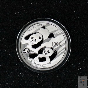 【220107】2022年熊猫贵金属纪念币30克圆形铂币