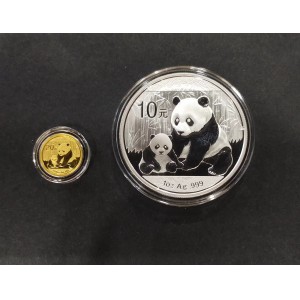 【129730】2012年熊猫普制金银币2枚一套