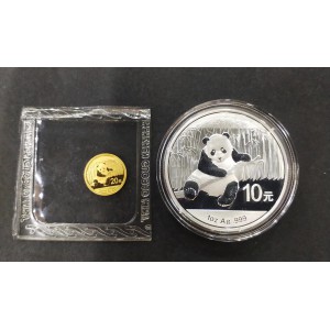 【149480】2014年熊猫普制金银币两枚一套
