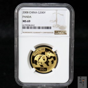 【080102】2008年熊猫1/2盎司普制金币