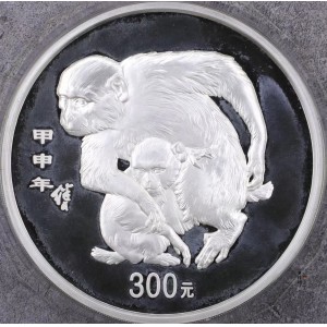 【040207】2004中国甲申（猴）年银纪念币-母子猴1公斤精制银币