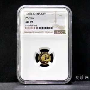 【870105】1987年熊猫1/20盎司普制金币