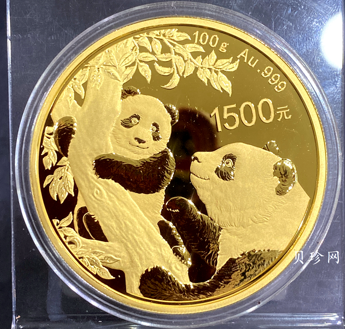 【210104】2021年熊猫100克精制金币