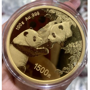 【230101】2023年熊猫100克精制金币