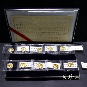 【969170】1987-1996年熊猫1/20盎司金币10枚一套