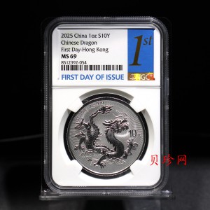 【250901】2025年中国龙1盎司投资银币